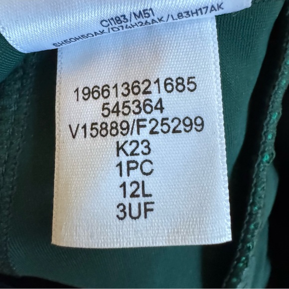 Lands End green one piece swimsuit bathing suit SlenderSuit Pleated 10 long new - Picture 14 of 14